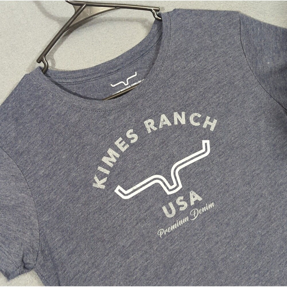 Kimes Ranch T-Shirt Women's L Blue Short Sleeve Tee Western Rodeo